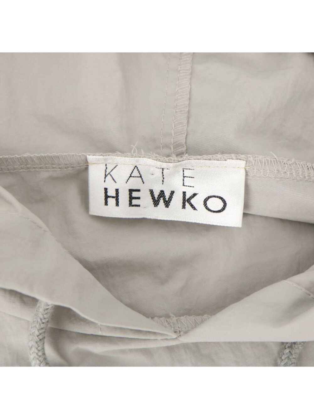 Kate Hewko Silver Zip Detail Cropped Hooded Gray Pullover Crop Hoodie One Size - Picture 7 of 8
